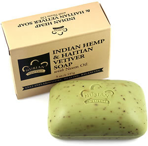 Indian Hemp & Vetiver Soap With neem Oil Nubian Heritage Indian Hemp & Vetiver Soap With Neem Oil 5 Oz - Image 1