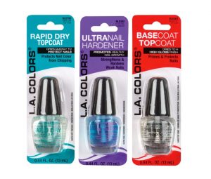 Nails Professional Series, Nail Hardener, Base & Top Coat, L.A. Colors - Image 2