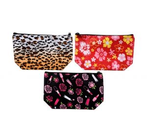 Printed Cosmetic or Makeup Bags with Zipper Closures - Image 2