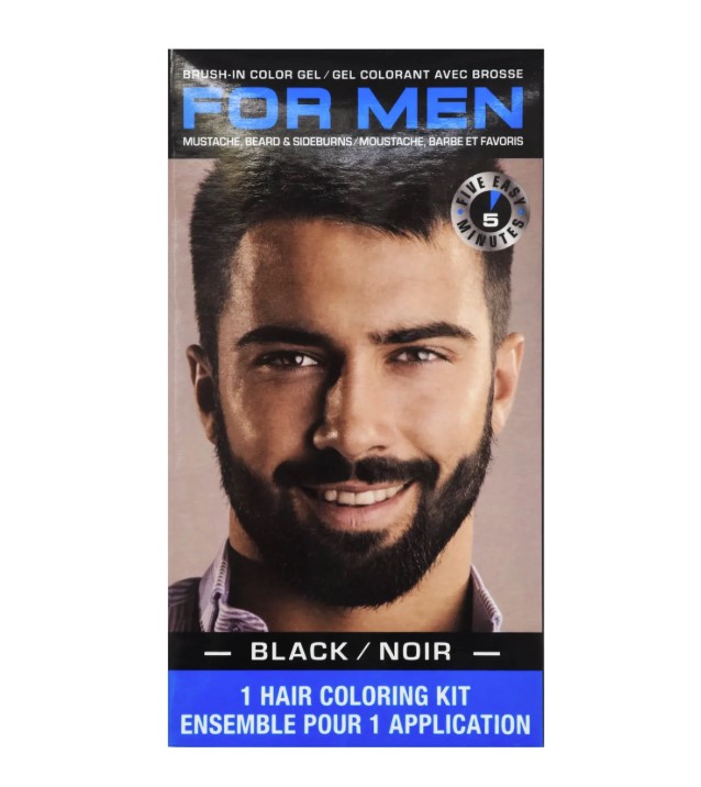 Men's Black Brush-In Hair Gel Coloring Kits 1 Hair Color - Men's Black Brush-In Hair Gel Coloring Kits - Image 1