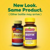 Nature Made Maximum Strength Biotin 5000 mcg Softgels, 60 Count for supporting Healthy Hair, Skin and Nails 1