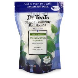 Dr Teal's Ultra Moisturizing Bath Bombs Cologne By Dr Teal's Five (5) 1.6 oz Moisture Rejuvinating Bath Bombs with Eucalyptus & Spearmint