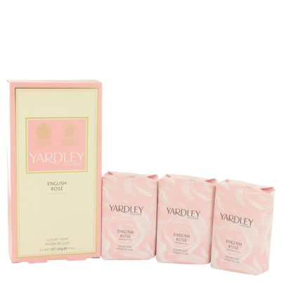 English Rose Yardley Perfume By Yardley London 3 x 3.5 oz  Luxury Soap