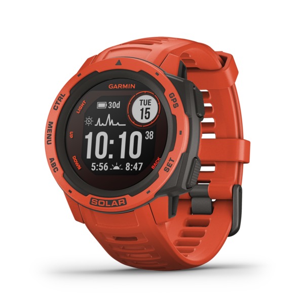 Garmin 010-02293-21 Instinct Solar GPS Smartwatch (Flame Red) Garmin 010-02293-21 Instinct Solar GPS Smartwatch (Flame Red)
