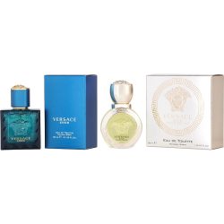 2 Piece Unisex Variety With Versace Eros Pour Femme & Versace Eros Pour Homme And Both Are Edt Spray 1 Oz - Versace Variety By Gianni Versace