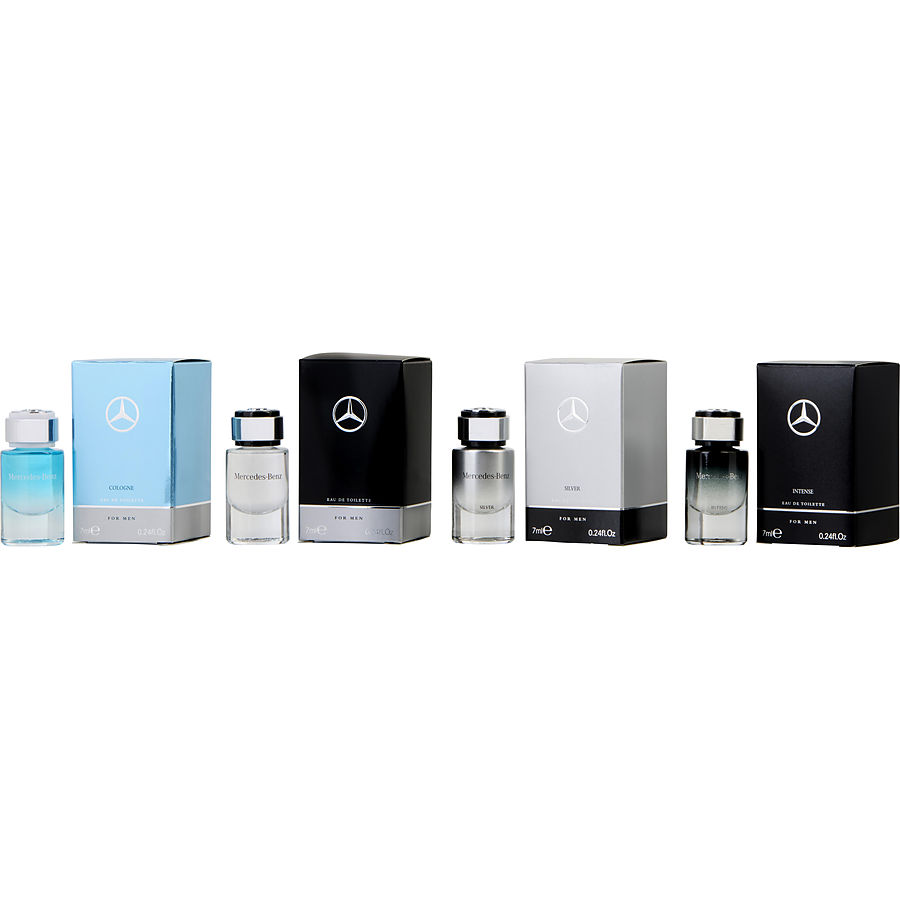 4 Piece Mini Variety With Mercedes Benz & Mercedes Benz Cologne & Mercedes Benz Silver & Mercedes Benz Intense And All Are Edt 0.24 Oz Minis - Mercedes-Benz Variety By Mercedes-Benz 4 Piece Mini Variety With Mercedes Benz & Mercedes Benz Cologne & Mercedes Benz Silver & Mercedes Benz Intense And All Are Edt 0.24 Oz Minis - Mercedes-Benz Variety By Mercedes-Benz