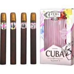 4 Piece Quad Lady With Cuba Heartbreaker & La Vida & Victory & Vip And All Are Edp Spray 1.17 Oz - Cuba Variety By Cuba