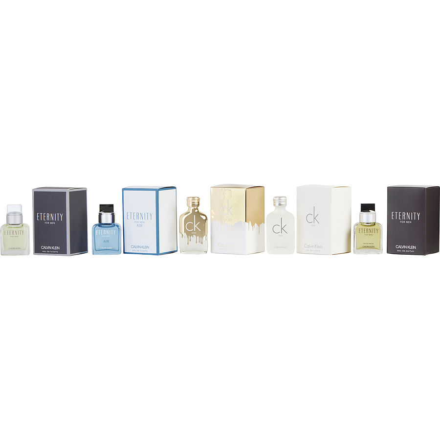 5 Piece Mens Mini Variety With Eternity ( Edp) & Eternity (Edt) & Ck One & Ck One Gold & Eternity Air And All Are 0.33 Oz Minis - Calvin Klein Variety By Calvin Klein 5 Piece Mens Mini Variety With Eternity ( Edp) & Eternity (Edt) & Ck One & Ck One Gold & Eternity Air And All Are 0.33 Oz Minis - Calvin Klein Variety By Calvin Klein