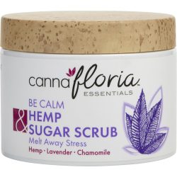 Be Calm Hemp Sugar Scrub 14 Oz Blend Of Lavender & Chamomile - Cannafloria By Cannafloria