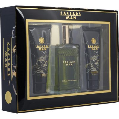 Cologne Spray 4 Oz & Hair And Body Wash 3.3 Oz & Aftershave Balm 3.3 Oz - Caesars By Caesar'S World