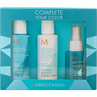 Complete Your Color Kit: Color Complete Shampoo 2.4 Oz & Color Complete Conditioner 2.4 Oz & Protect & Prevent Spray 1.7 Oz - Moroccanoil By Moroccanoil