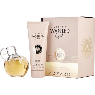 Eau De Parfum 2.7 Oz & Body Lotion 3.3 Oz - Azzaro Wanted Girl By Azzaro