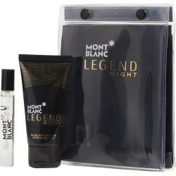 Eau De Parfum Spray 0.25 Oz & Aftershave Balm 1.7 Oz - Mont Blanc Legend Night By Mont Blanc