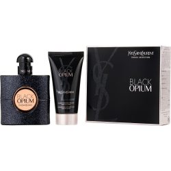 Eau De Parfum Spray 1.6 Oz & Shimmering Body Lotion 1.7 Oz - Black Opium By Yves Saint Laurent