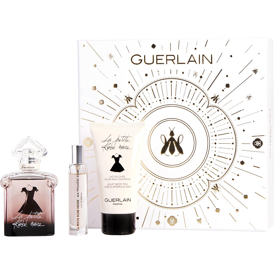 Eau De Parfum Spray 1.6 Oz & Velvet Body Milk 2.5 Oz & Eau De Parfum Spray 0.33 Oz - La Petite Robe Noire By Guerlain Eau De Parfum Spray 1.6 Oz & Velvet Body Milk 2.5 Oz & Eau De Parfum Spray 0.33 Oz - La Petite Robe Noire By Guerlain