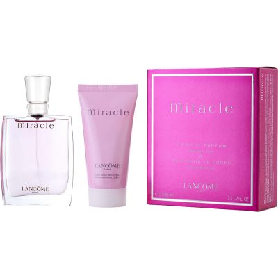 Eau De Parfum Spray 1.7 Oz & Body Lotion 1.7 Oz (Travel Offer) - Miracle By Lancome