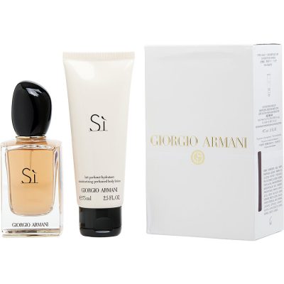Eau De Parfum Spray 1.7 Oz & Body Lotion 2.5 Oz - Armani Si By Giorgio Armani