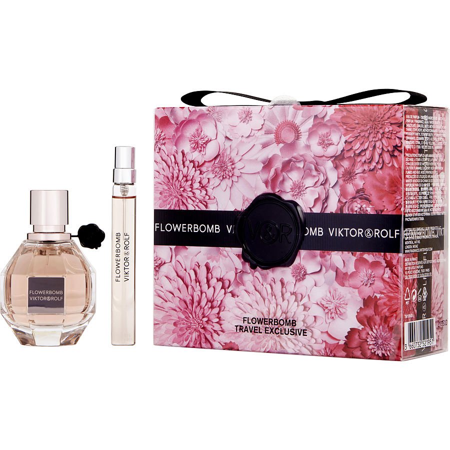 Eau De Parfum Spray 1.7 Oz & Eau De Parfum Spray 0.34 Oz Mini - Flowerbomb By Viktor & Rolf Eau De Parfum Spray 1.7 Oz & Eau De Parfum Spray 0.34 Oz Mini - Flowerbomb By Viktor & Rolf
