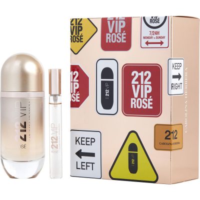 Eau De Parfum Spray 2.7 Oz & Eau De Parfum Spray 0.34 Oz Mini (Travel Offer) - 212 Vip Rose By Carolina Herrera