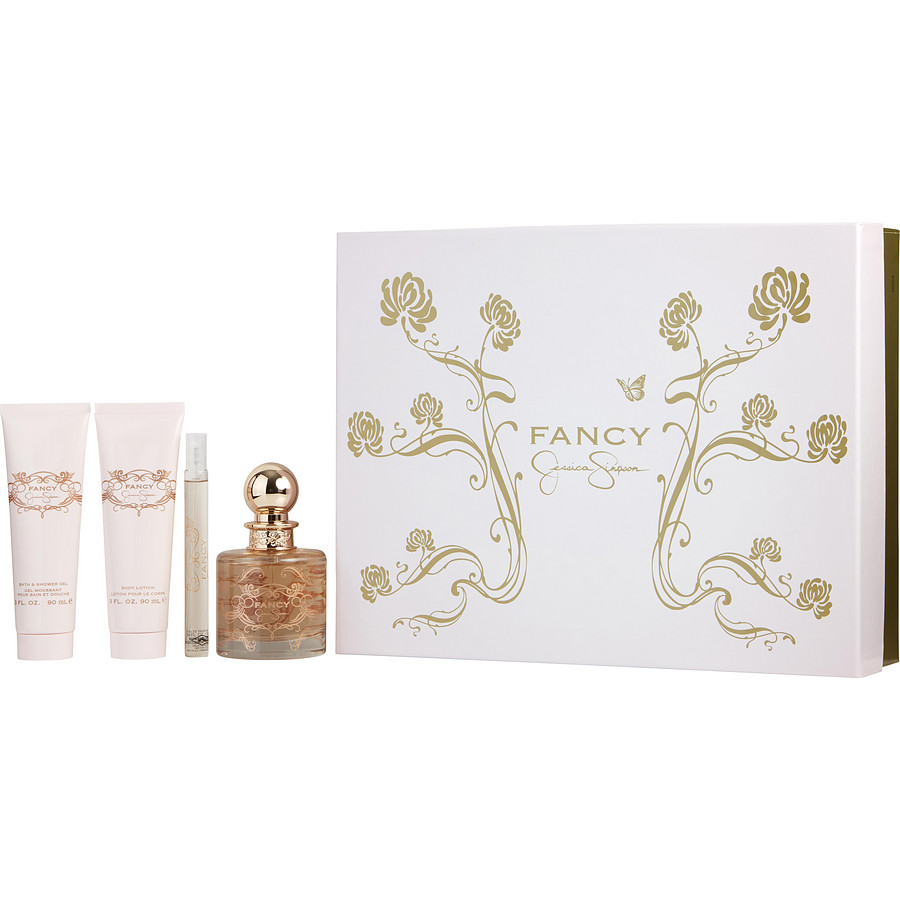 Eau De Parfum Spray 3.4 Oz & Body Lotion 3 Oz & Shower Gel 3 Oz & Eau De Parfum Spray 0.34 Oz Mini - Fancy By Jessica Simpson Eau De Parfum Spray 3.4 Oz & Body Lotion 3 Oz & Shower Gel 3 Oz & Eau De Parfum Spray 0.34 Oz Mini - Fancy By Jessica Simpson