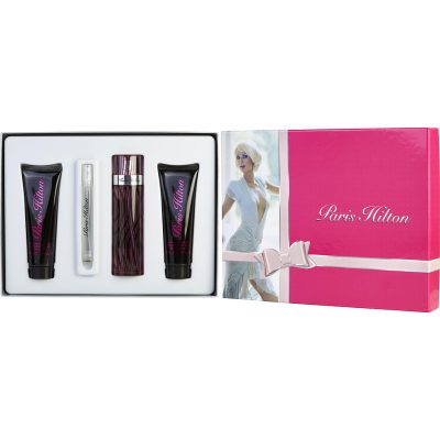 Eau De Parfum Spray 3.4 Oz & Body Lotion 3 Oz & Shower Gel 3 Oz & Eau De Parfum Spray 0.34 Oz Mini - Paris Hilton By Paris Hilton