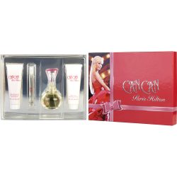 Eau De Parfum Spray 3.4 Oz & Body Lotion 3 Oz & Shower Gel 3 Oz & Eau De Parfum Spray 0.34 Oz Mini - Paris Hilton Can Can By Paris Hilton