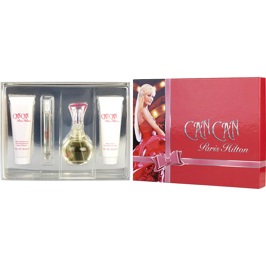 Eau De Parfum Spray 3.4 Oz & Body Lotion 3 Oz & Shower Gel 3 Oz & Eau De Parfum Spray 0.34 Oz Mini - Paris Hilton Can Can By Paris Hilton Eau De Parfum Spray 3.4 Oz & Body Lotion 3 Oz & Shower Gel 3 Oz & Eau De Parfum Spray 0.34 Oz Mini - Paris Hilton Can Can By Paris Hilton