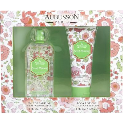 Eau De Parfum Spray 3.4 Oz & Body Lotion 3.4 Oz - Aubusson Sweet Memory By Aubusson