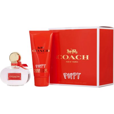 Eau De Parfum Spray 3.4 Oz & Body Lotion 3.4 Oz - Coach Poppy By Coach