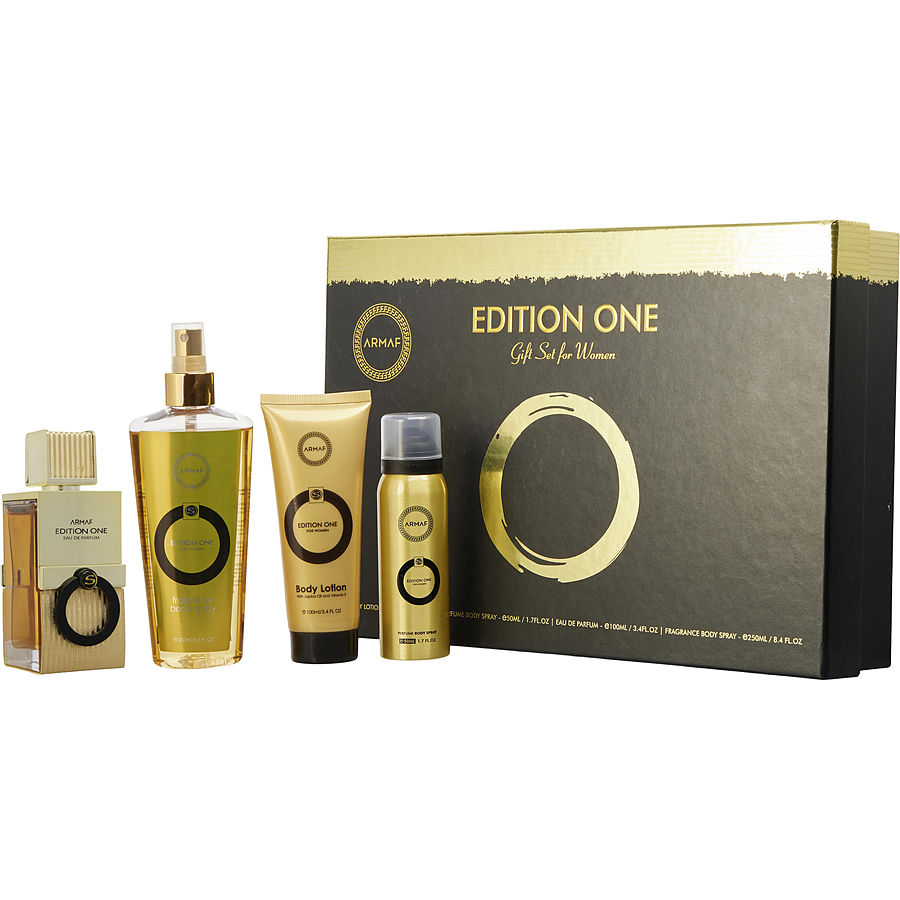 Eau De Parfum Spray 3.4 Oz & Body Lotion 3.4 Oz & Perfume Body Spray 1.7 Oz & Fragrance Body Spray 8.4 Oz - Armaf Edition One By Armaf Eau De Parfum Spray 3.4 Oz & Body Lotion 3.4 Oz & Perfume Body Spray 1.7 Oz & Fragrance Body Spray 8.4 Oz - Armaf Edition One By Armaf