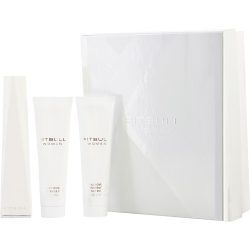 Eau De Parfum Spray 3.4 Oz & Body Lotion 3.4 Oz & Shower Gel 3.4 Oz - Pitbull Woman By Pitbull