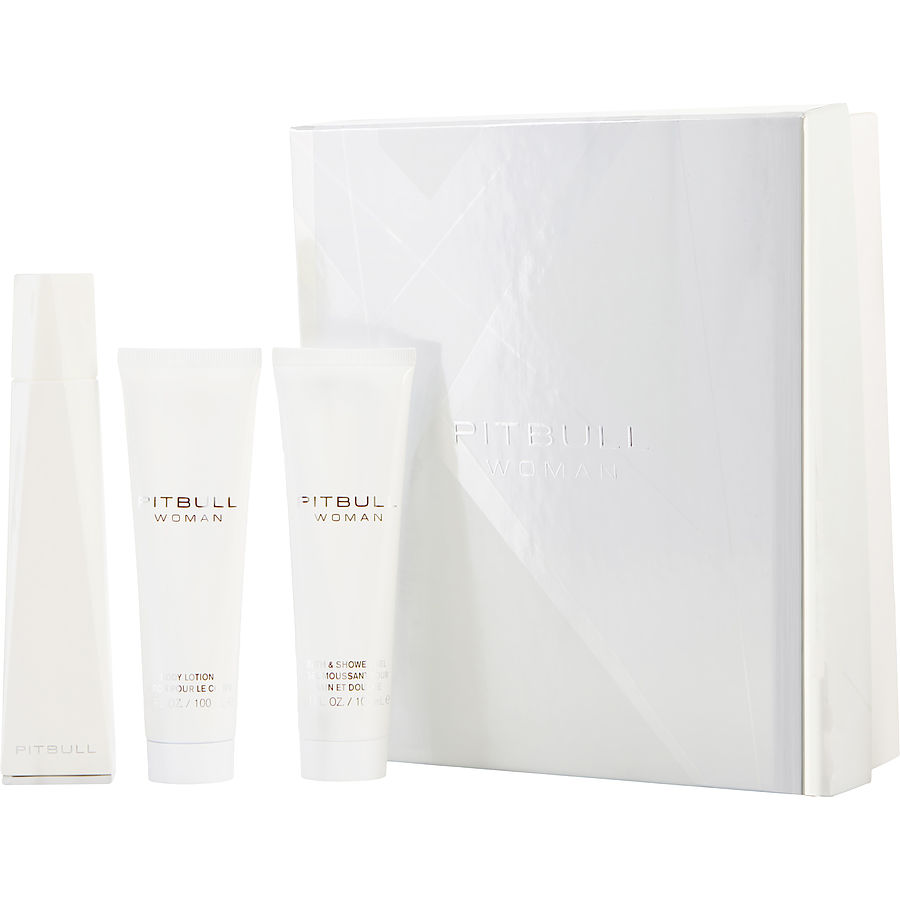 Eau De Parfum Spray 3.4 Oz & Body Lotion 3.4 Oz & Shower Gel 3.4 Oz - Pitbull Woman By Pitbull Eau De Parfum Spray 3.4 Oz & Body Lotion 3.4 Oz & Shower Gel 3.4 Oz - Pitbull Woman By Pitbull