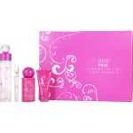Eau De Parfum Spray 3.4 Oz & Body Mist 4.2 Oz & Hand Cream 2 Oz & Eau De Parfum Pen Spray 0.33 Oz Mini - Perry Ellis 360 Pink By Perry Ellis