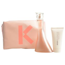 Eau De Parfum Spray 3.4 Oz & Creamy Milk 1.7 Oz & Pouch - Kenzo Jeu D'Amour By Kenzo