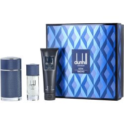 Eau De Parfum Spray 3.4 Oz & Eau De Parfum Spray 1 Oz & Shower Gel 3 Oz - Dunhill Icon Racing Blue By Alfred Dunhill