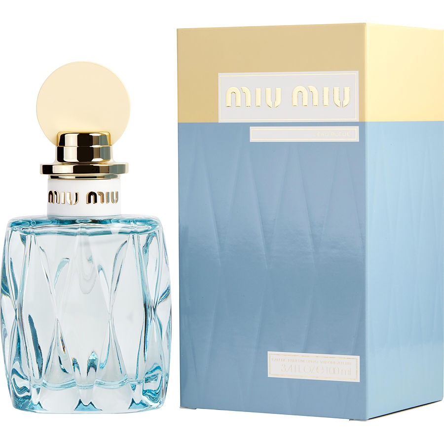 Eau De Parfum Spray 3.4 Oz - Miu Miu L'Eau Bleue By Miu Miu Eau De Parfum Spray 3.4 Oz - Miu Miu L'Eau Bleue By Miu Miu