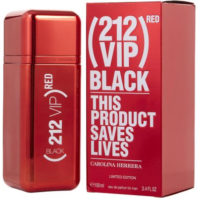 Eau De Parfum Spray 3.4 Oz (Red Edition) - 212 Vip Black By Carolina Herrera