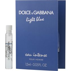 Eau De Parfum Vial On Card - D & G Light Blue Eau Intense By Dolce & Gabbana