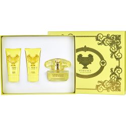 Edt Spray 1.7 Oz & Body Lotion 1.7 Oz & Shower Gel 1.7 Oz - Versace Yellow Diamond By Gianni Versace