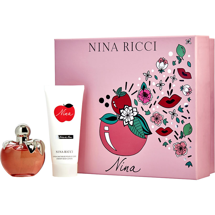 Edt Spray 2.7 Oz & Body Lotion 3.3 Oz - Nina By Nina Ricci Edt Spray 2.7 Oz & Body Lotion 3.3 Oz - Nina By Nina Ricci