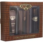 Edt Spray 3 Oz & Aftershave Spray 3.3 Oz & Shower Gel 6.6 Oz - Cuba Prestige Gold By Cuba