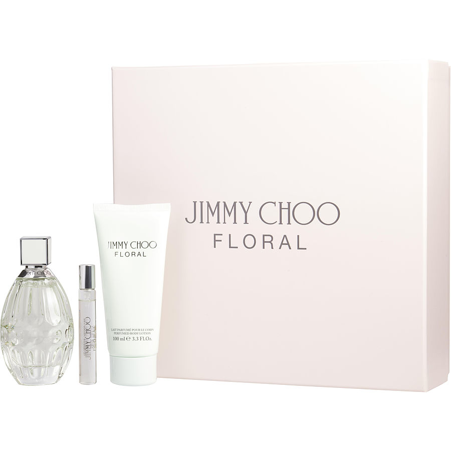 Edt Spray 3 Oz & Body Lotion 3.4 Oz & Edt Spray 0.25 Oz Mini - Jimmy Choo Floral By Jimmy Choo Edt Spray 3 Oz & Body Lotion 3.4 Oz & Edt Spray 0.25 Oz Mini - Jimmy Choo Floral By Jimmy Choo