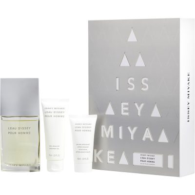 Edt Spray 3.3 Oz & Aftershave Balm 1.6 Oz & Shower Gel 2.5 Oz - L'Eau D'Issey Pour Homme Fraiche By Issey Miyake