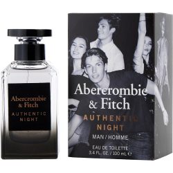 Edt Spray 3.4 Oz - Abercrombie & Fitch Authentic Night By Abercrombie & Fitch