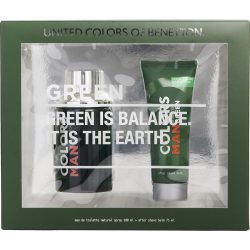 Edt Spray 3.4 Oz & Aftershave Balm 2.5 Oz - Colors De Benetton Green By Benetton