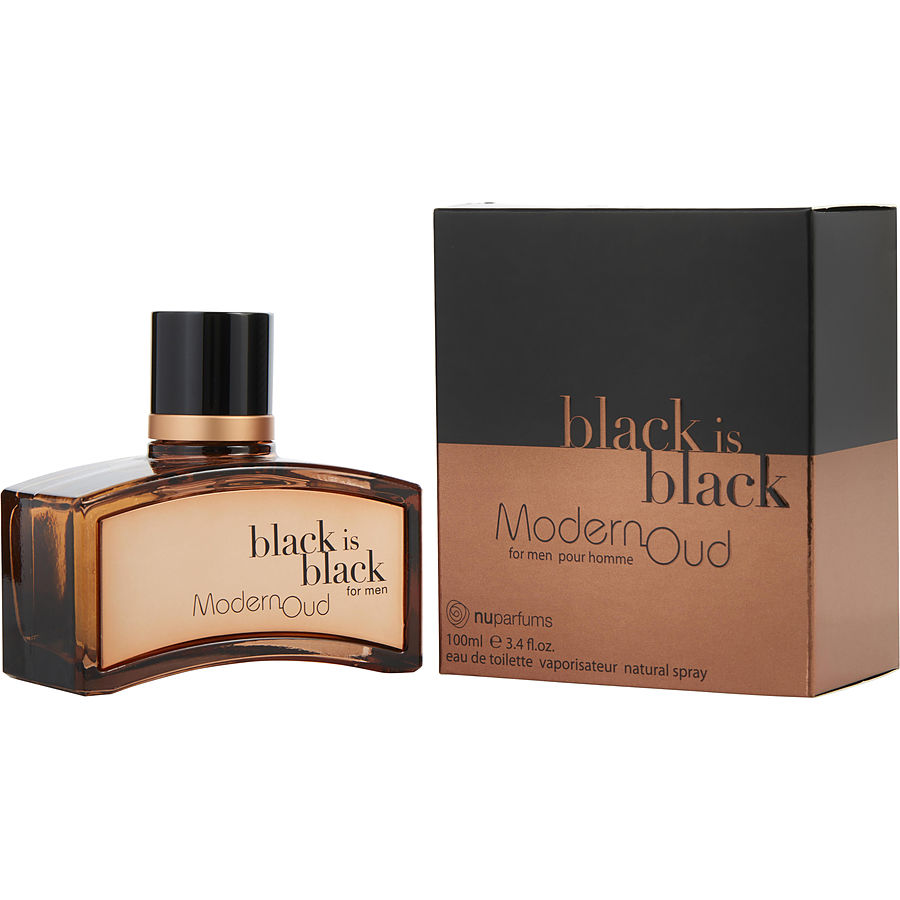 Edt Spray 3.4 Oz - Black Is Black Modern Oud By Nuparfums Edt Spray 3.4 Oz - Black Is Black Modern Oud By Nuparfums
