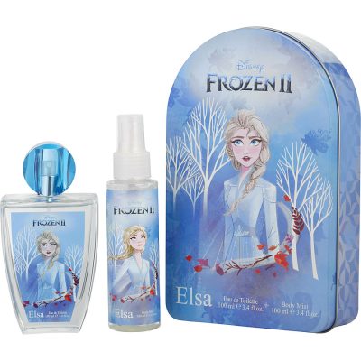 Edt Spray 3.4 Oz & Body Mist 3.4 Oz & Tin Box - Frozen 2 Disney Elsa By Disney