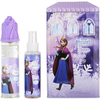 Edt Spray 3.4 Oz (Castle Packaging) & Body Mist 3.4 Oz & Castle Coin Bank - Frozen Disney Anna By Disney