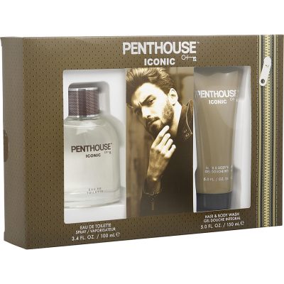 Edt Spray 3.4 Oz & Hair & Body Wash 5 Oz - Penthouse Iconic By Penthouse