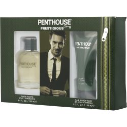 Edt Spray 3.4 Oz & Hair & Body Wash 5 Oz - Penthouse Prestigious By Penthouse